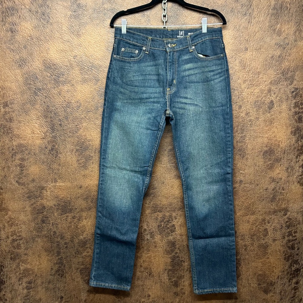 George Slim Straight Dark Wash 31x30 Denim Jeans